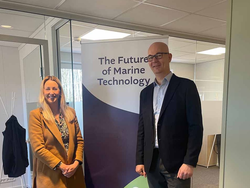 CEO Børge Nogva i Marine Hybrid Solutions poserer med salgs- og markedssjef Ida Midtgaard fra Get Academy CEO Børge Nogva i Marine Hybrid Solutions poserer med salgs- og markedssjef Ida Midtgaard fra Get Academy