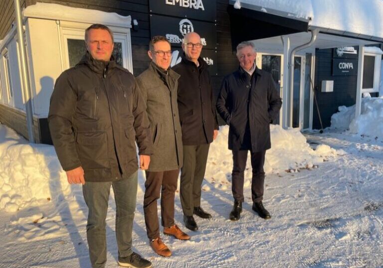 CEO Børge Nogva with representatives from Baumüller and Anlegg og Marine Service